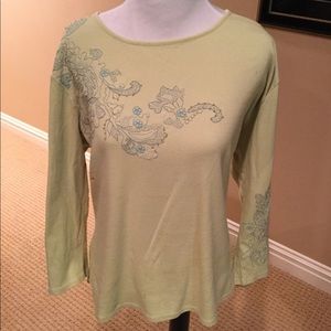 Light green shirt with beautiful floral design